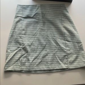 brandy melville plaid print pencil skirt